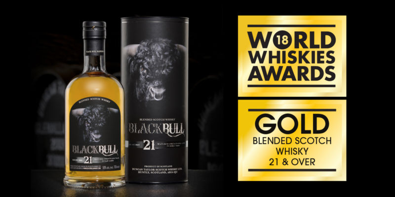 Black Bull 21 scores a GOLD MEDAL at the World Whiskies Awards for the second year in a row!